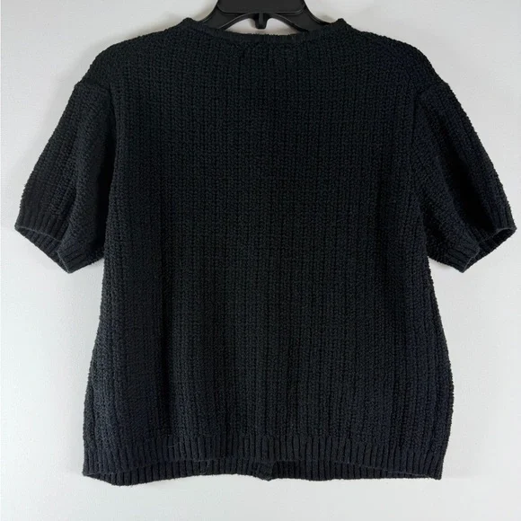 - A New Day™ Women's Short Sleeve Lady Jacket Cardigan Black - Picture 4 of 16